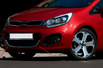 Kia Rio 2012-2017 Grillabdeckung für HB (Edelstahl) Foto 1