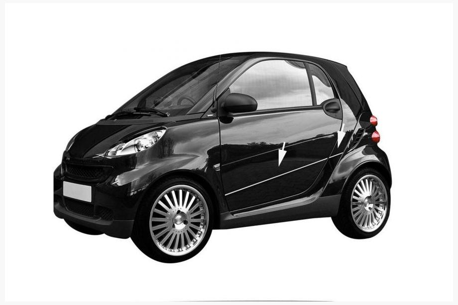 Smart 2007-2014 Türleisten Edelstahl (4 Stk) Image