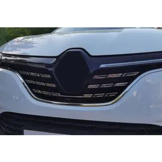 Chrom Kühlergrill Abdeckungen 2021+ (5 Stk, Edelstahl) Renault Megane IV 2016-2025 Foto 2
