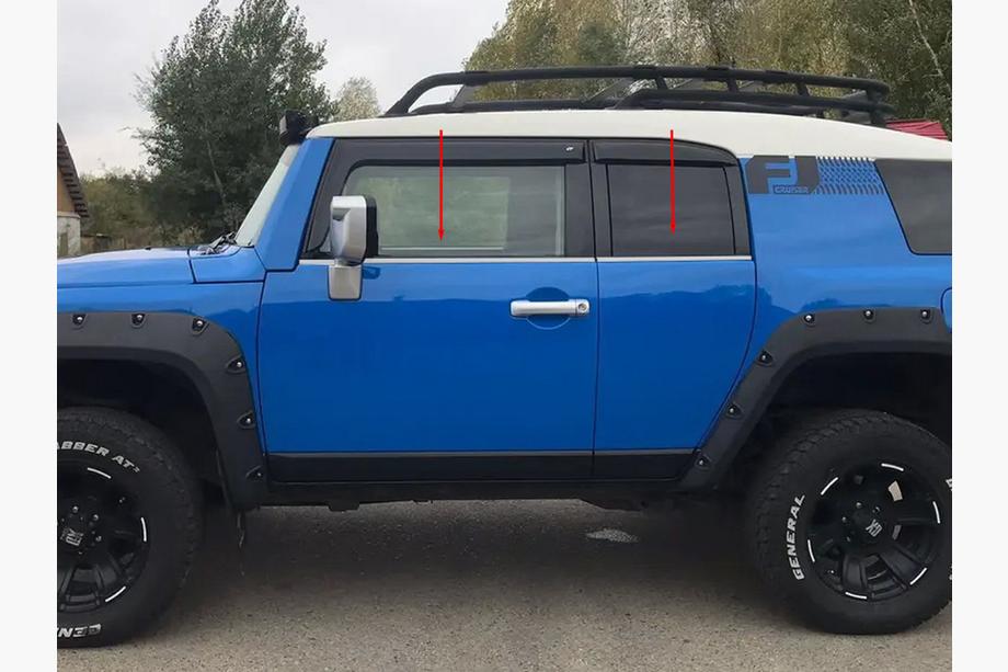 Toyota FJ Cruiser 2006-2022 Fensterunterkante Edelstahl Zierleisten (4 Stück) Image