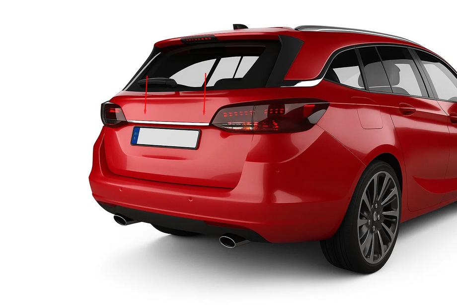 Opel Astra K 2016-2021 Chromleiste über dem Kennzeichen (SW, Edelstahl) Image