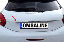 Peugeot 208 2012-2019 Chromleiste über dem Kennzeichen OmsaLine (Edelstahl) Foto 1