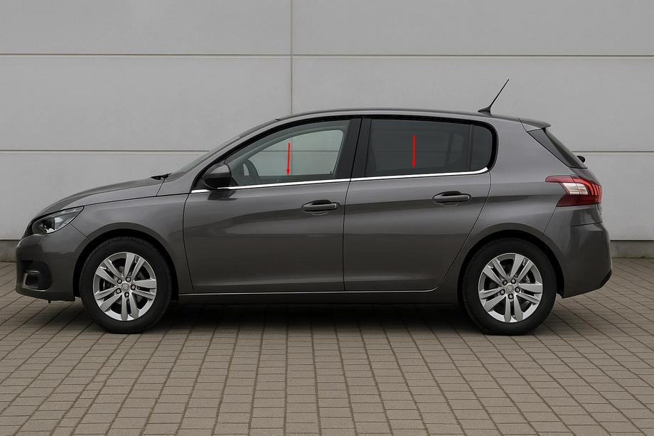 Peugeot 308 2014-2021 Fensterunterkante Chromleisten OmsaLine (4 Stk., Edelstahl) Image
