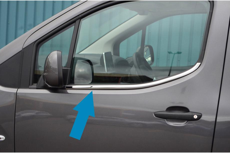 Peugeot Partner/Rifter 2019- Fensterrahmen Blenden (2 Stk, Edelstahl) Image