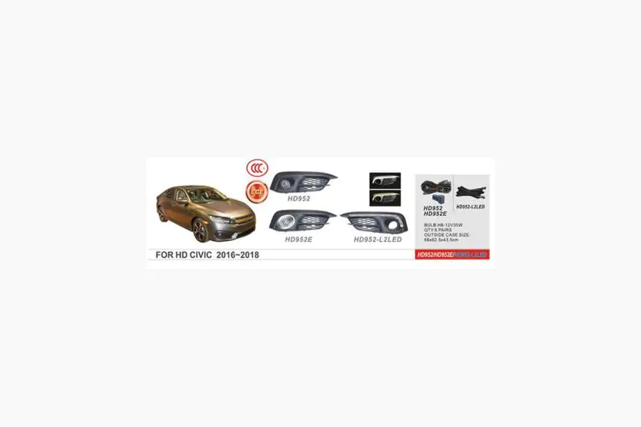Honda Civic Sedan X 2016-2021 Nebelscheinwerfer 2016-2019 (Halogen) Image