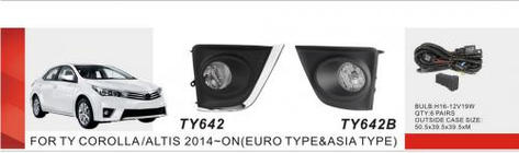Toyota Corolla 2013-2019 Nebelscheinwerfer 2013-2016 (2 Stk, Halogen) Foto 2