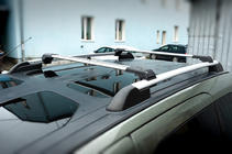 Peugeot Partner Tepee 2008-2018 Dachträger für Reling abschließbar Skybar V1 (2 Stk) Grau Foto 1