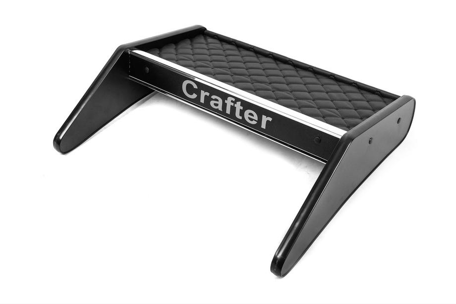 Volkswagen Crafter 2006-2016 Ablagebrett für Armaturenbrett (Schwarz mit schwarzer Naht) Image