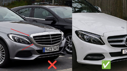 Mercedes C-class W205 2014-2021 Frontgrill Panamericana GT Schwarz (für Avantgarde/AMG-Line/C43 AMG) Foto 4