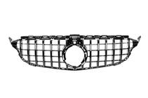 Mercedes C-class W205 2014-2021 Frontgrill Panamericana GT Schwarz (für Avantgarde/AMG-Line/C43 AMG) Foto 2