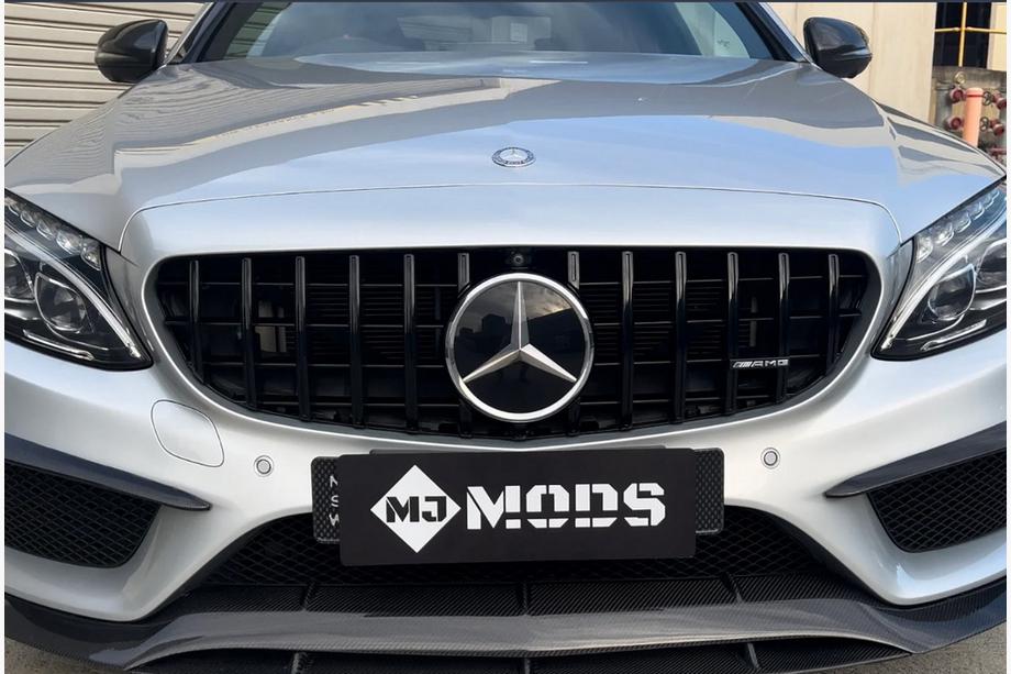 Mercedes C-class W205 2014-2021 Frontgrill Panamericana GT Schwarz (für Avantgarde/AMG-Line/C43 AMG) Image