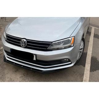 Frontlippe Stoßstange Lip (2010-2018, Schwarz Glanz) Volkswagen Jetta 2011-2018 Foto 1