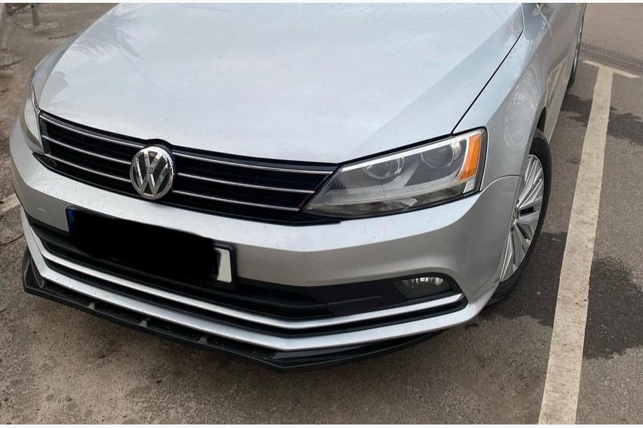 Volkswagen Jetta 2011-2018 Frontlippe Stoßstange Lip (2010-2018, Schwarz Glanz) Image