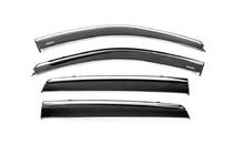 Hyundai Santa Fe 2 2006-2012 Windabweiser mit Chromleiste (4 Stk, Niken) Foto 2