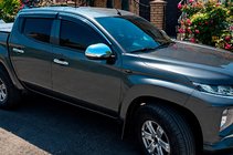 Mitsubishi L200 2015-2024 Windabweiser mit Chromleiste (4 Stk, Niken) Foto 1
