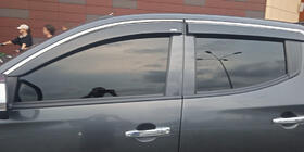 Fiat Fullback 2016- Windabweiser mit Chromleiste (4 Stk, Niken) Foto 1
