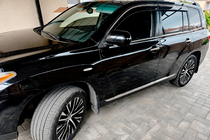 Toyota Highlander 2008-2013 Windabweiser mit Chromleiste (4 Stk, Niken) Foto 1