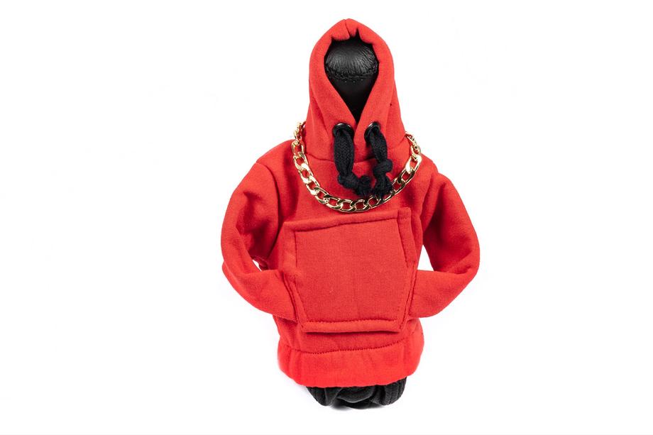 Schaltknauf Abdeckung Hoodie-Stil (rot, schwarzes Band) Foto 1