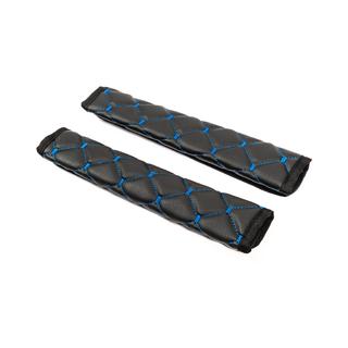 Sicherheitsgurtpolster ECO (2 Stk, Schwarz mit blauer Naht) Foto 3