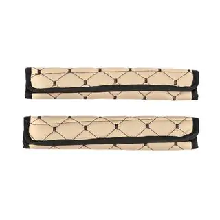 Sicherheitsgurtpolster ECO (2 Stk, Beige mit schwarzer Naht) Foto 4