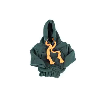 Schaltknaufhülle Hoodie-Style (grün, orangefarbene Kordel) Foto 3