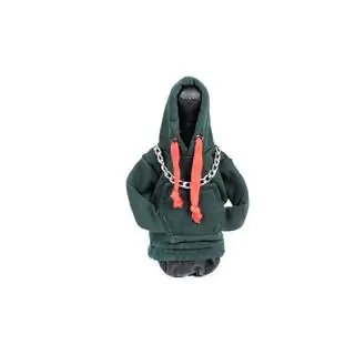 Schaltknauf Abdeckung Hoodie-Stil (grün, rotes Band) Foto 1