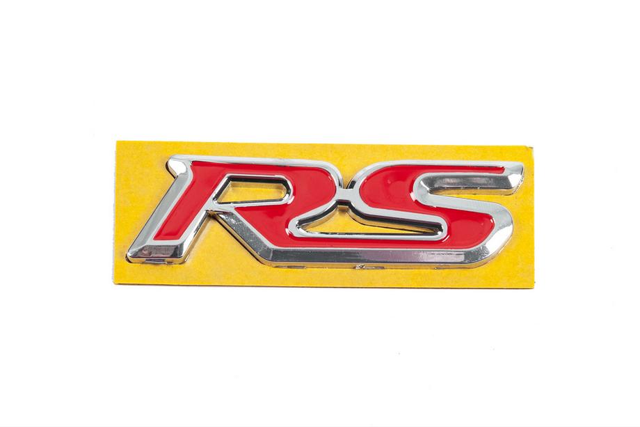 Honda Emblem RS rot mit Chrom (95mm x 25mm) Image