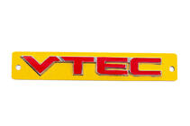 Honda Emblem VTEC rot mit Chrom (110mm x 15mm) Foto 1