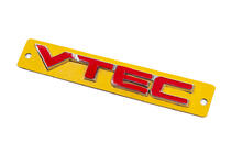 Honda Emblem VTEC rot mit Chrom (110mm x 15mm) Foto 2