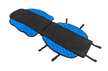 Autositzauflage ECO und Stoff (1 Stk, Blau mit schwarzer Naht + Stoff) Foto 2