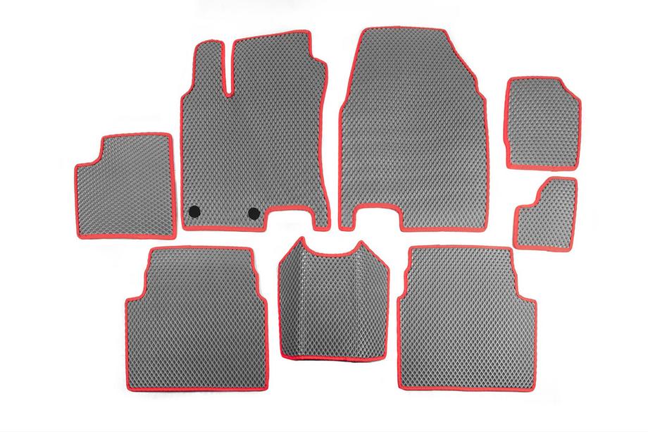 Nissan Qashqai 2007-2010 EVA Fußmatten für +2 (3 Reihen, grau) Image