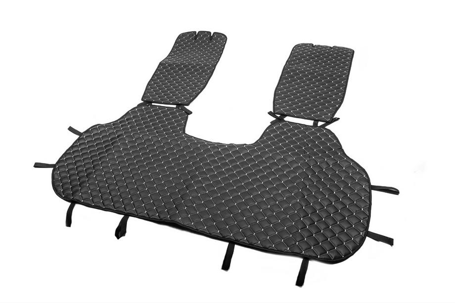 Sitzauflagen für Rücksitze ECO (Set, Schwarz mit grauer Naht) Foto 3