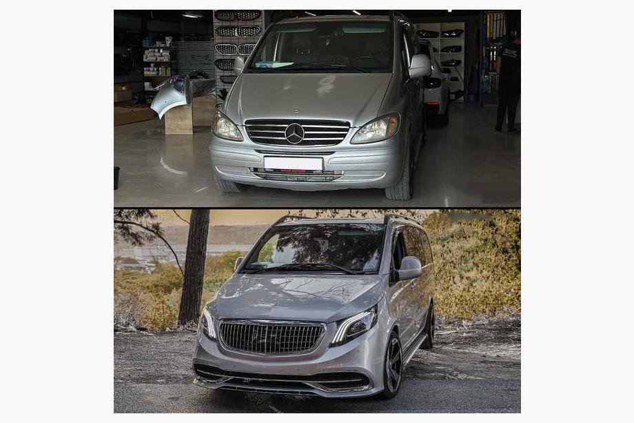 Mercedes Viano 2004-2014 Facelift Kit auf W447 Maybach Foto 4