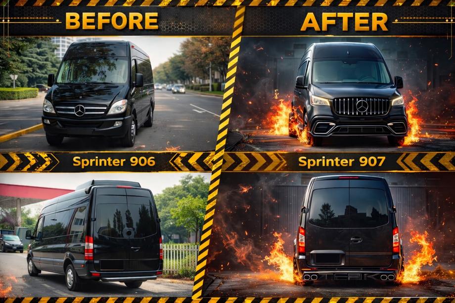 Mercedes Sprinter W906 2006–2018 Facelift Kit auf W907 Image