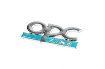 Opel Metallemblem Kofferraum OPC Line (Chrom+Blau) Foto 1