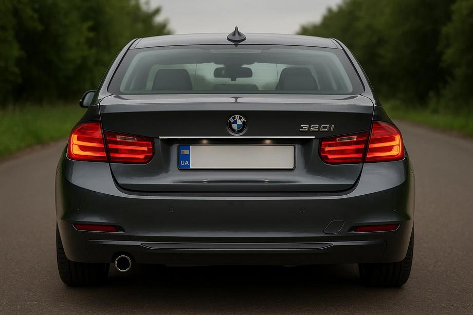 BMW 3 Series F30/F31 2012-2019 Chromleiste über dem Kennzeichen (Edelstahl) Image