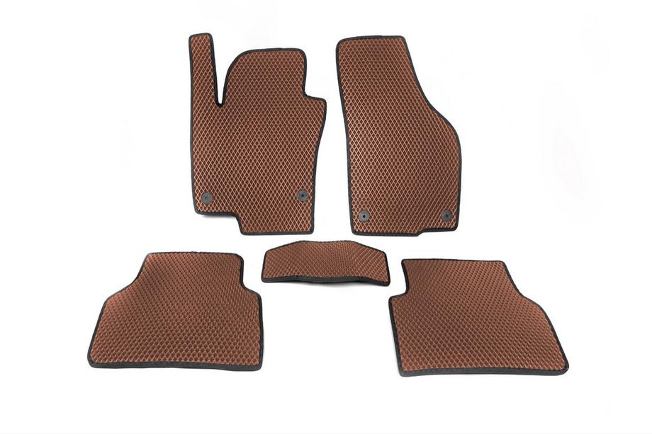 Volkswagen Tiguan 2007-2016 EVA Fußmatten (Braun) Image