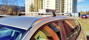BMW X3 F25 2011-2018 Dachträger für integrierte Reling abschließbar Skybar V2 (2 Stk) bis 120 cm, Schwarz Foto 1