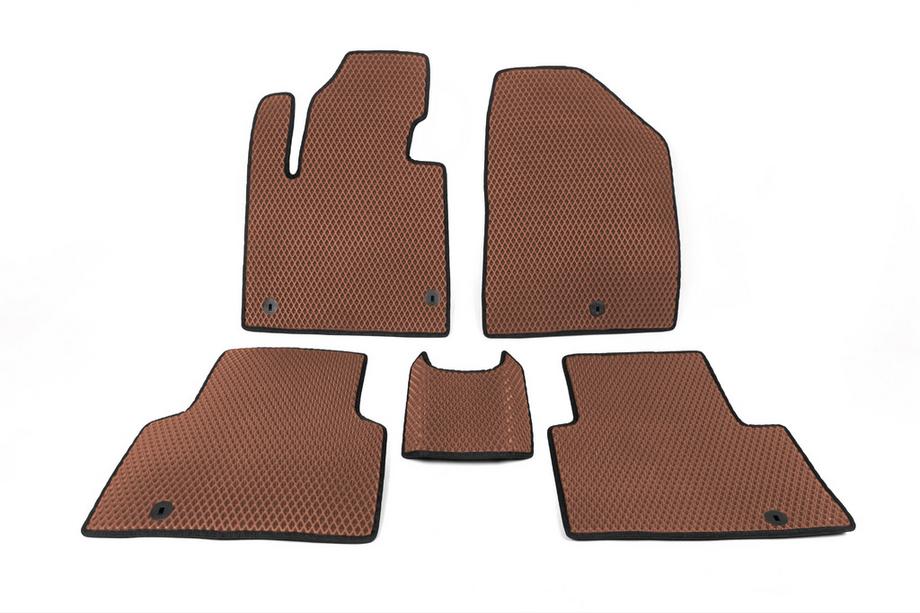 Hyundai Santa Fe 3 2012-2018 Fußmatten 5-Sitzer (EVA, Braun) Image