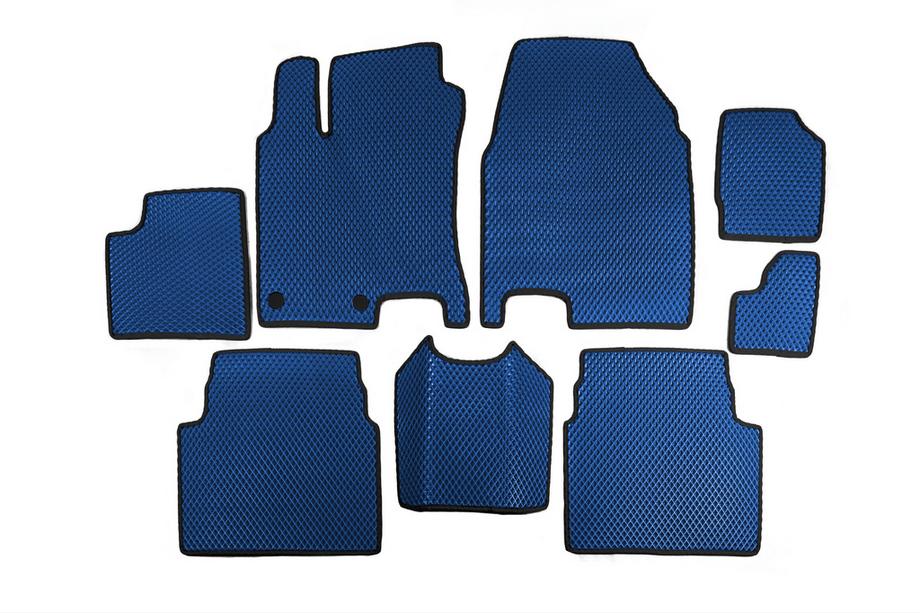 Nissan Qashqai 2007-2010 EVA Fußmatten für +2 (3 Reihen, Blau) Image
