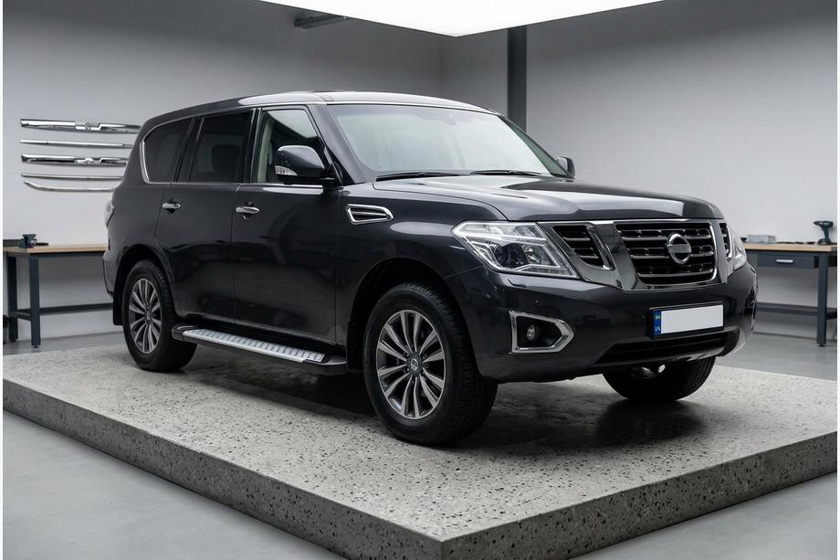 Nissan Armada 2016-2024 Trittbretter Allmond Grey (2 Stk., Aluminium) Image