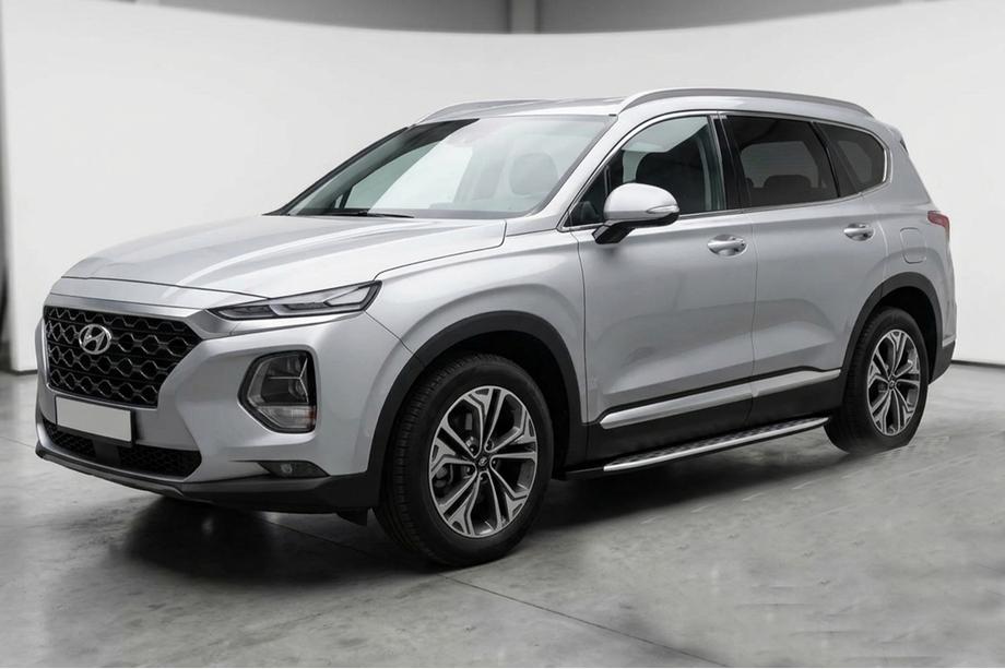 Hyundai Santa Fe 4 2018-2023 Trittbretter Shining V1 (2 Stk., Aluminium) Image