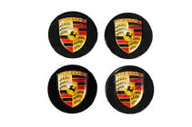 Porsche Felgendeckel 76/71mm schwarz (4 Stk) Foto 2