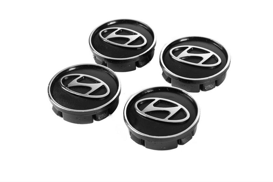 Hyundai Schwarze Felgendeckel hyun60tur-bl (59mm auf 55mm, 4 Stk) Foto 2