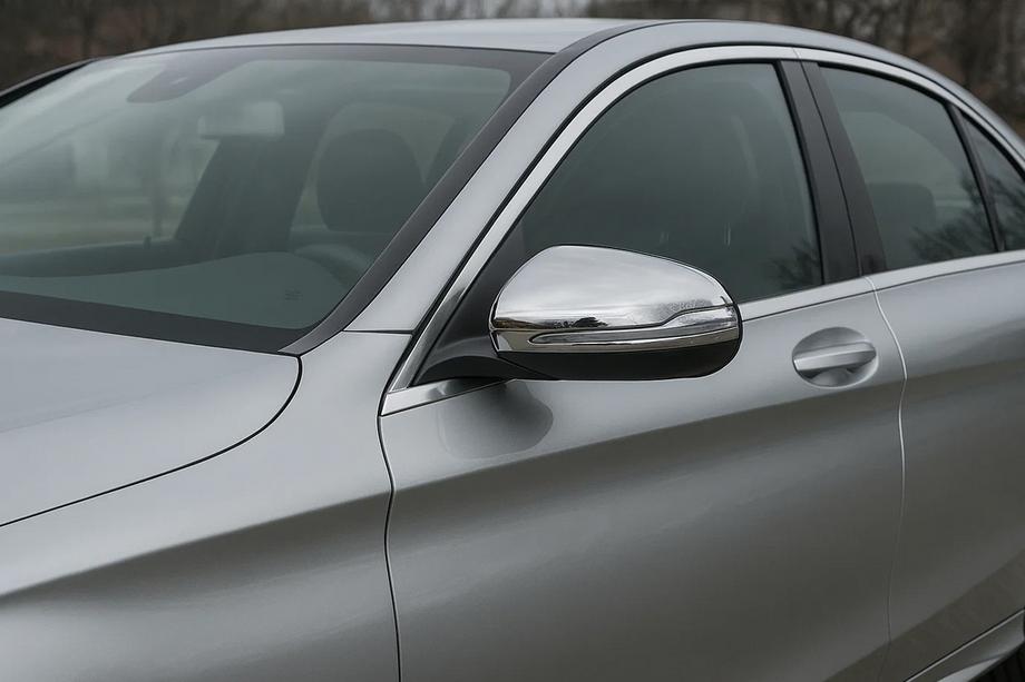 Mercedes C-class W205 2014-2021 Spiegelabdeckungen (2 Stk, Edelstahl) Image