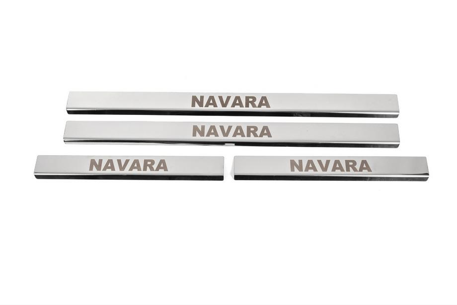 Nissan Navara 2006-2015 Einstiegsleisten Abdeckungen (4 Stk, Edelstahl) Image
