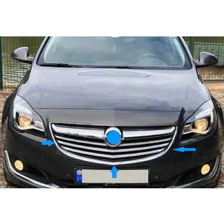Chrom Kühlergrill Blenden (2014-2017, Edelstahl) Opel Insignia 2008-2017 Foto 3