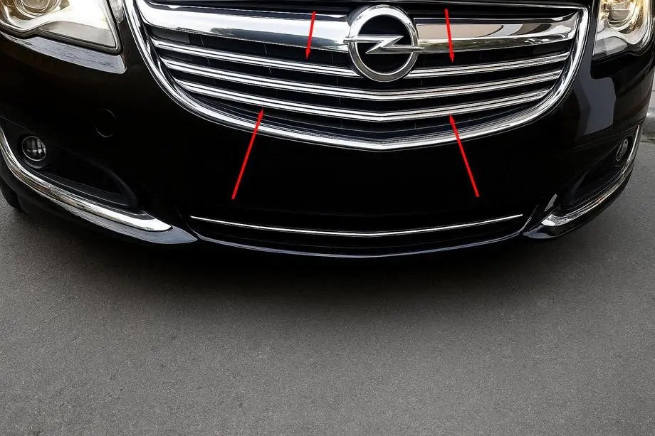 Opel Insignia 2008-2017 Chrom Kühlergrill Blenden (2014-2017, Edelstahl) Image