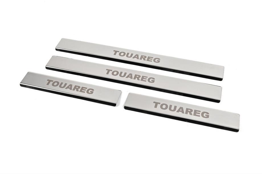 Volkswagen Touareg 2010-2018 Einstiegsleisten Edelstahl Carmos V1 (4 Stk) Foto 2