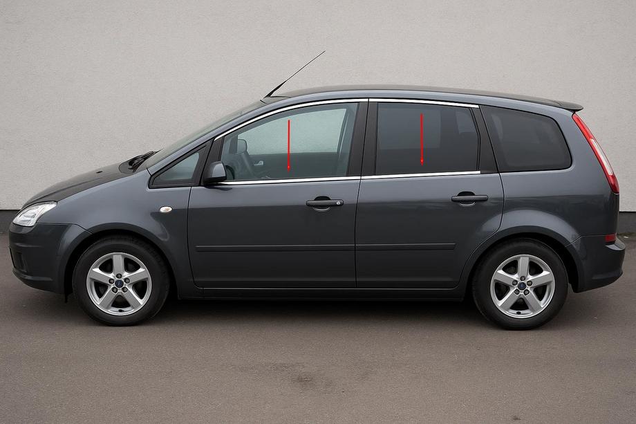 Ford C-Max 2004-2010 Fensterleisten Edelstahl (4 Stk.) Image